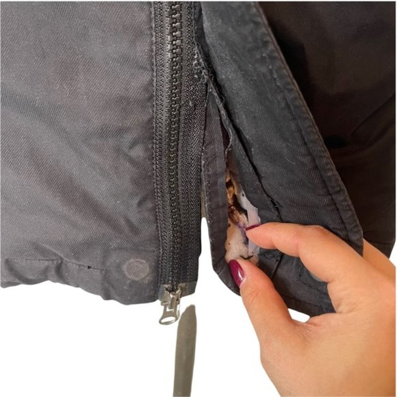 ARITZIA TNA Women's Black Faux Fur Hooded Waterproof Long Parka SizeXS Pre-Owned - Picture 7 of 15